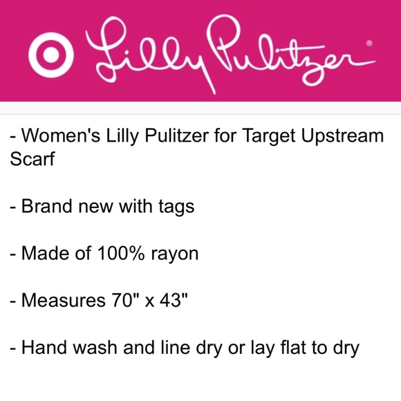 🎯🆕🧣 UPSTREAM Printed Scarf LILLY PULITZER - Picture 5 of 7